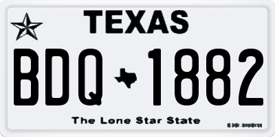 TX license plate BDQ1882