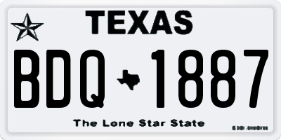 TX license plate BDQ1887
