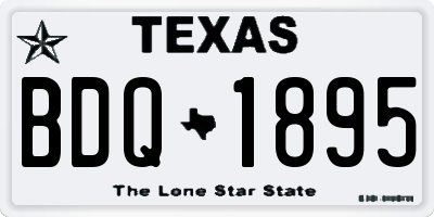 TX license plate BDQ1895