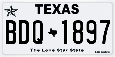 TX license plate BDQ1897