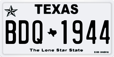 TX license plate BDQ1944