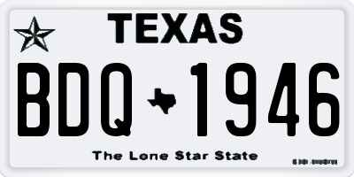 TX license plate BDQ1946