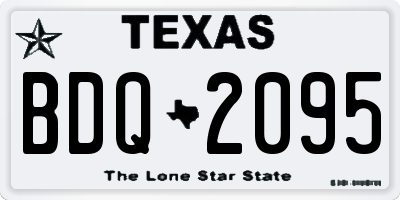 TX license plate BDQ2095