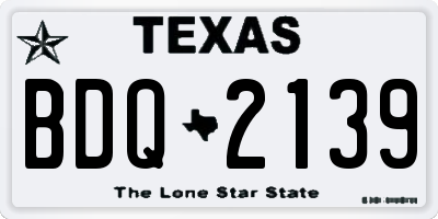 TX license plate BDQ2139
