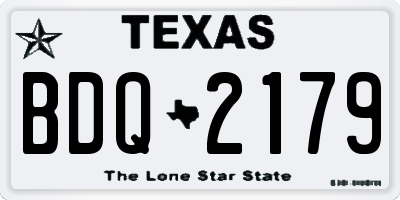 TX license plate BDQ2179