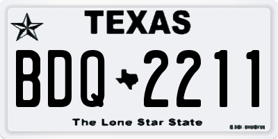 TX license plate BDQ2211