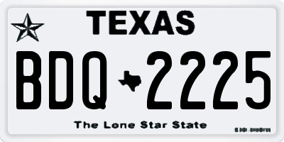 TX license plate BDQ2225