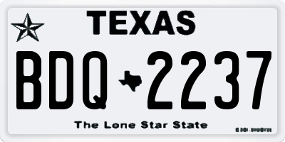 TX license plate BDQ2237