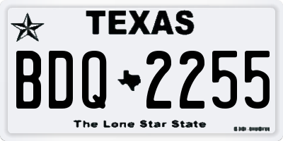 TX license plate BDQ2255