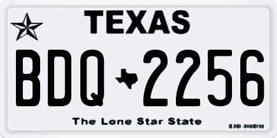 TX license plate BDQ2256