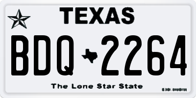 TX license plate BDQ2264