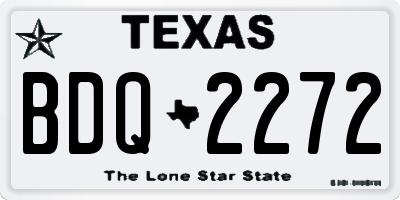 TX license plate BDQ2272