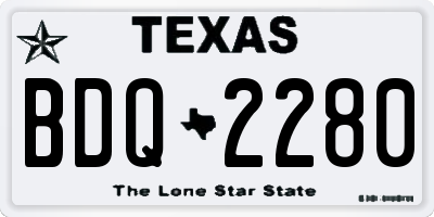 TX license plate BDQ2280