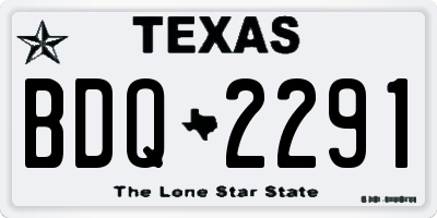TX license plate BDQ2291