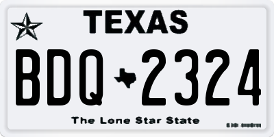 TX license plate BDQ2324