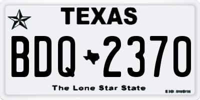 TX license plate BDQ2370
