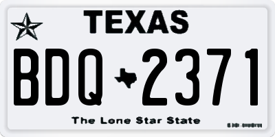TX license plate BDQ2371