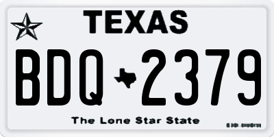 TX license plate BDQ2379