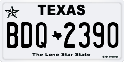 TX license plate BDQ2390