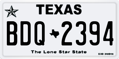 TX license plate BDQ2394