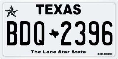 TX license plate BDQ2396