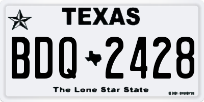 TX license plate BDQ2428