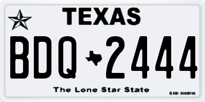 TX license plate BDQ2444