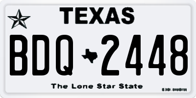 TX license plate BDQ2448