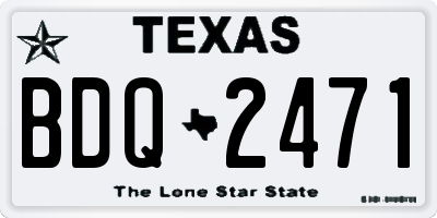 TX license plate BDQ2471