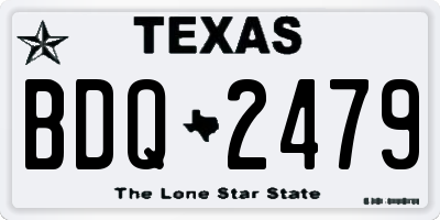 TX license plate BDQ2479
