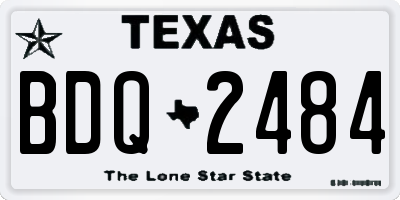 TX license plate BDQ2484