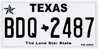 TX license plate BDQ2487