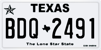 TX license plate BDQ2491