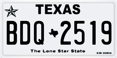 TX license plate BDQ2519