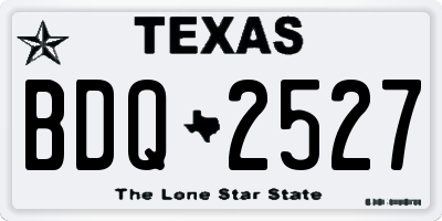 TX license plate BDQ2527