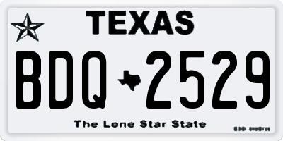 TX license plate BDQ2529