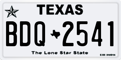TX license plate BDQ2541
