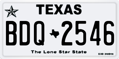 TX license plate BDQ2546
