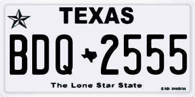 TX license plate BDQ2555