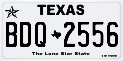 TX license plate BDQ2556