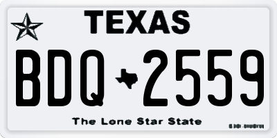 TX license plate BDQ2559