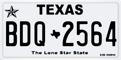 TX license plate BDQ2564