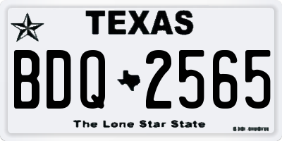 TX license plate BDQ2565