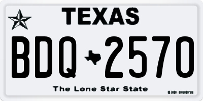 TX license plate BDQ2570