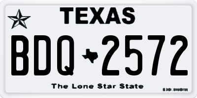 TX license plate BDQ2572