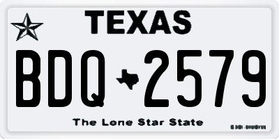 TX license plate BDQ2579