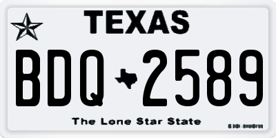 TX license plate BDQ2589