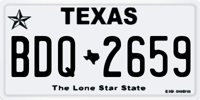 TX license plate BDQ2659