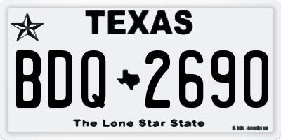 TX license plate BDQ2690