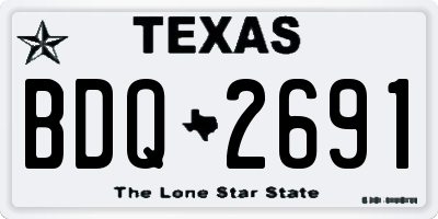 TX license plate BDQ2691